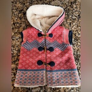 Matilda Jane Vest Warm Hugs Knitted Sherpa Vest Size 4 Adorable and Warm Girls‎